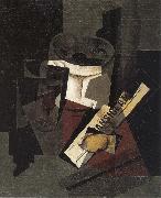 Juan Gris The still life having newspaper oil painting artist